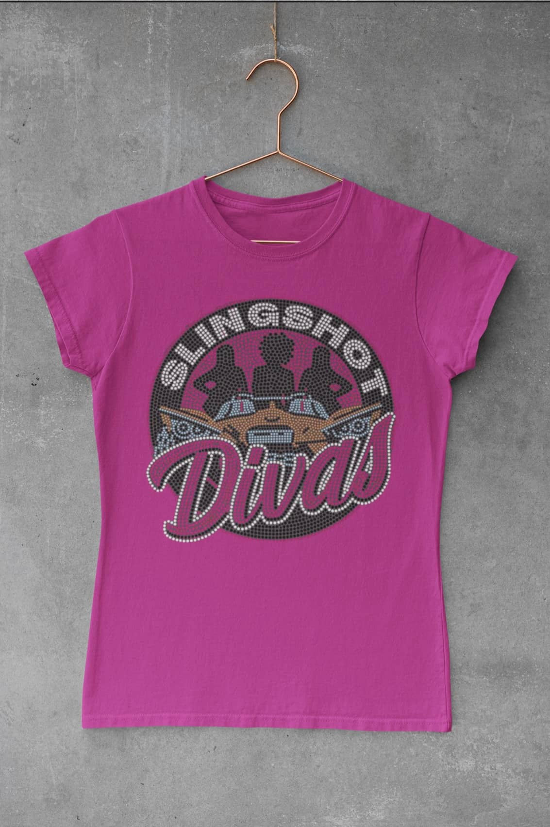 Slingshot Diva Short Sleeve Rhinestone T-Shirt